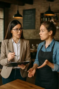 Konsultti auttaa ravintolahenkilökunnan rekrytoinnissa